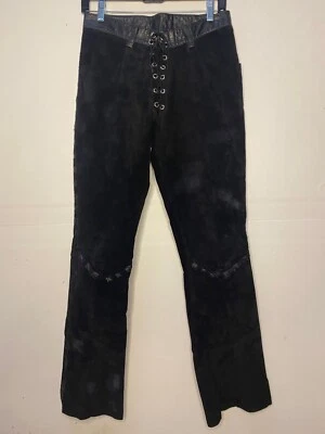 Винтажные колеса и кукла Baby Y2K мотоциклиста кожаные брюки со шнуровкой промежности - Изображение 1 из 4