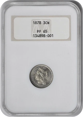 1878 Three Cent Nickel PR65 NGC Cover