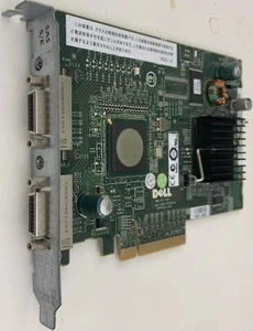M778G Dell PERC 5/E 8-Port SAS 3Gbps Dual Channel PCI-E x8 RAID Controller Card - Zdjęcie 1 z 4