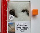 2 Superb Boxed  Sikhote Alin Meteorites -  Russian Fall -  2.86 Grams  - RARE