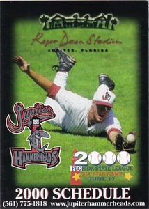 2000 Jupiter Hammerheads Minor League Baseball Schedule - Picture 1 of 2