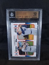 2010 Topps Legendary Lineage #LL39 Phil Rizzuto Derek Jeter Yankees BGS 10 Prist