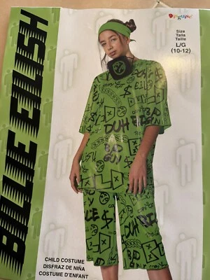 Disfraz de Halloween Billie Eilish Clásico Verde Niño Talla L 10-12 Edades 10+ NUEVO Foto 1 de 4
