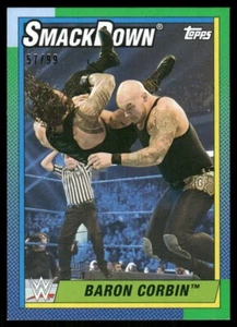 2021 Topps Heritage WWE Green /99 #49 Baron Corbin wrestling card - Picture 1 of 2
