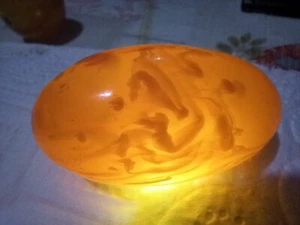 Big Marble Butterscotch Egg Yolk Amber Bakelite Beads 108 grams - Picture 1 of 12