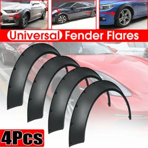 4Pcs Universal Car Fender Flares Extra Wide Body Wheel Arches Fender Flares Kit - Picture 1 of 11