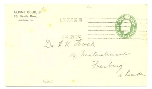 ENGLAND MOUNT EVEREST - PS CV -FROM FAMOUS ALPINE CLUB FINE - Picture 1 of 1