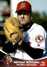 2009 Billings Mustangs Grandstand 2 Michael Bohana Roswell Georgia Baseball Card