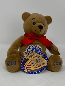Ohio Bicentennial Commemorative brauner TEDDYBÄR mit Goldornament NEU - Bild 1 von 7