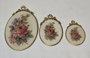 Antigua placa colgante Même de decoración Francia MJ Limoges de 1900 3 piezas recortada oro 22 - Imagen 1 de 16