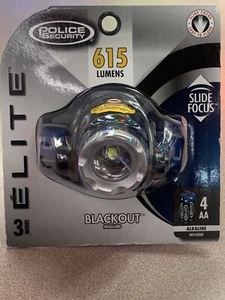 Police Security Elite Blackout Headlamp Cree LEDs T6 LED - 615 Lumen 99434 NEW - Picture 1 of 3
