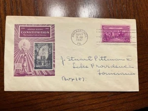 US First Day Cover - Scott 798 - Ioor cachet - Constitution Sesquicentennial - Picture 1 of 1