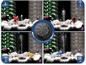 Solar Water Fountain Pump 1.8W  for Bird Bath Fountain Feature Garden Patio - Picture 1 of 4