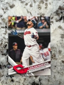 2017 TOPPS MINI MLB BASEBALL CARD CLEVELAD INDIANS CARLOS SANTANA #121 - Picture 1 of 1