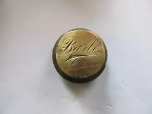 Vintage Antique Barbe a Gondrecourt Brass Hubcap Grease Cap - Foto 1 di 5