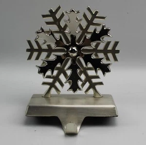 Crate and Barrel Christmas Stocking Holder Fire Place Hook Dual Star Snow Flake - Picture 1 of 2