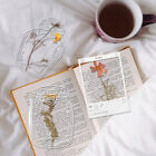 Klares Glas Trockenblumen Lesezeichen - Schönes Dekor zum Selbermachen für Buchliebhaber