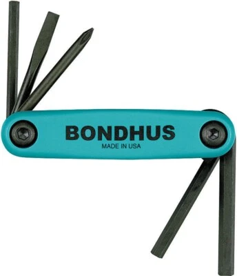 Bondhus Gorilla Grip Utility Fold Up Driver Set Hex Slot Flat Phillips USA 12540 - Image 1 of 4