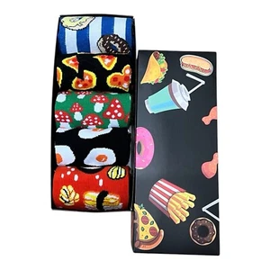 5 Pairs Food Gift Box Set/Colourful Funny Socks/Unisex Socks/Christmas Gifts - Picture 1 of 7