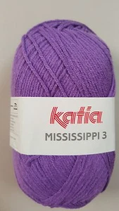 Katia Mississippi 3 #798 Purple 60% Cotton, 40% Acrylic 50g - Picture 1 of 1