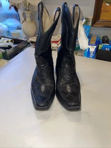 Mens Pacos exotic  Pointed Toe Western Cowboy Boots Size 10.5 - Picture 1 of 10