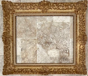 RARE CADRE MONTPARNASSE RG GAULT PROFIL BOIS STUC DIMENSION 20F FRENCH FRAME - Bild 1 von 9