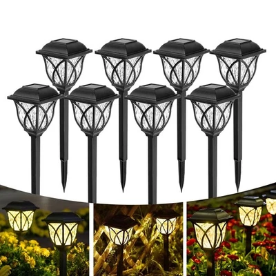 Solar LED Lights Outdoor Garden Waterproof Landscape Pathway Yard Lamps Decor US - Image 1 of 4