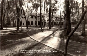 Wakulla Springs Lodge driveway Florida Real Photo Postcard D956 - Picture 1 of 2