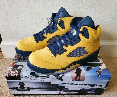 Air Jordan 5 Retro SP Michigan 2019 Talla 11.5 CQ9541 704 NUEVO Foto 1 de 4