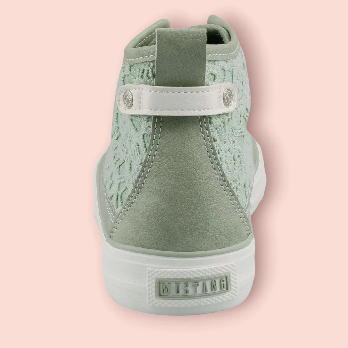 MUSTANG Damen Schnürhalbschuh – Bequemer Sneaker Mit Gehäkeltem Einsatz