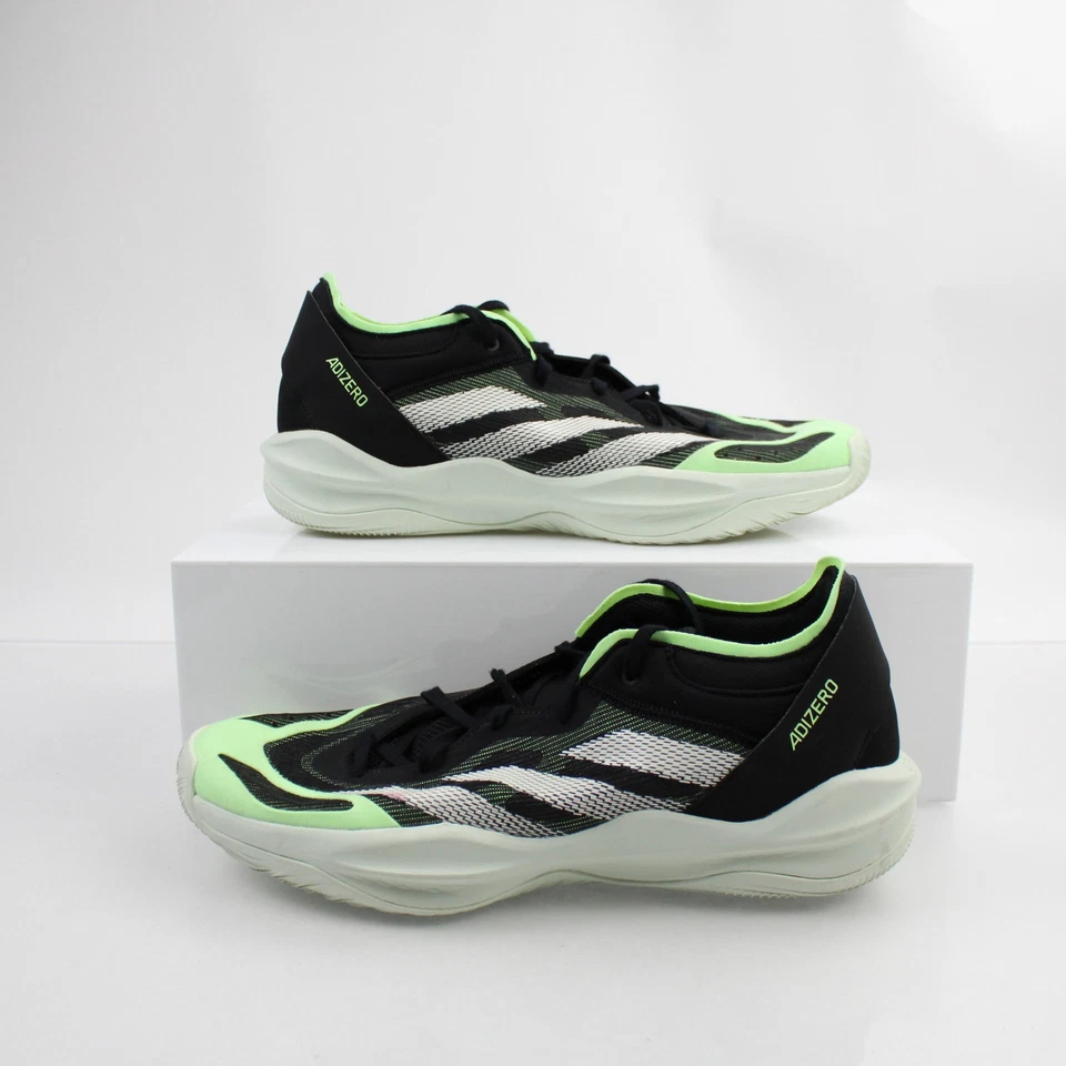 adidas adizero Basketball Shoe Men's Black/Mint Green Used - Image 1 of 1