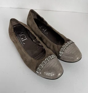 AGL Attilio Giusti Leombruni Ballerinas Damen Gr. EU 40 US 10 Italy Schlangenleder - Bild 1 von 8