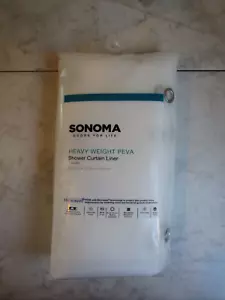 NIB Sonoma Goods for Life Heavy Weight Peva Shower Curtain Frosty Liner w/Metal - Picture 1 of 4