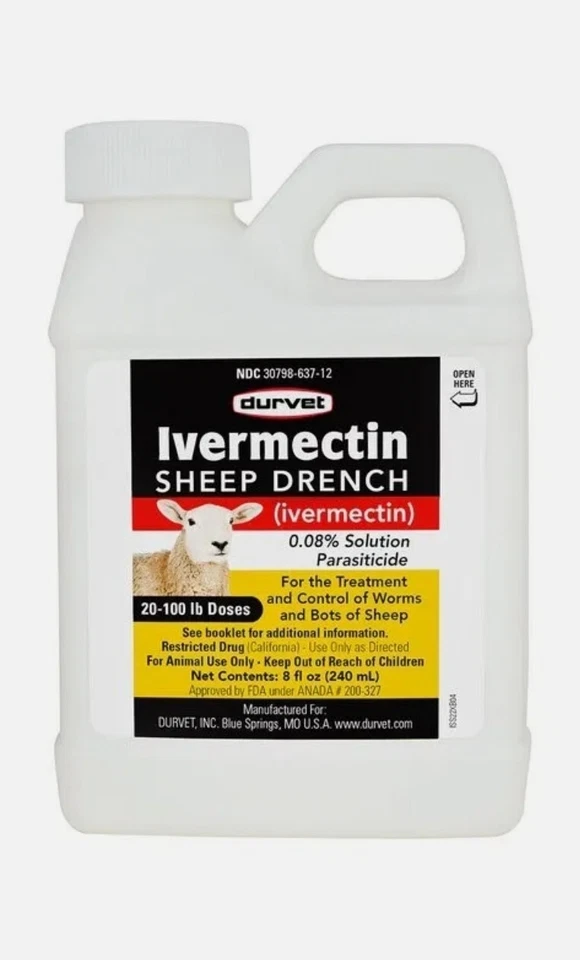 Durvet Sheep Drench Dewormer Wormer 8 fl oz 240ml 06/2026