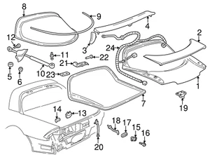 1993-2002 CAMARO/FIREBIRD REAR COMPARTMENT WEATHERSTRIP #7 IN DIAGRAM (NOS GM) - Picture 1 of 2