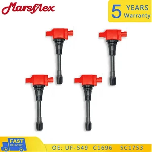 Pack of 4 Ignition Coil Pack UF549 For Nissan Altima Cube Rogue Infiniti FX50 - Picture 1 of 12