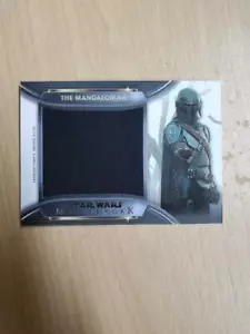 2021 Topps Star Wars Masterwork Mandalorian costume fabric swatch Boba Fett - Picture 1 of 2