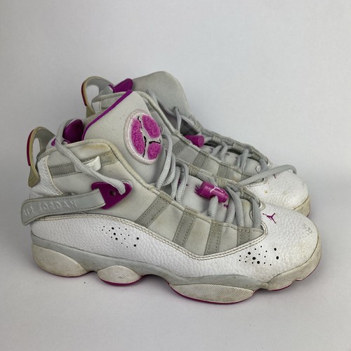 Scarpe Nike Air Jordan giovani 6 anni W7 5 platino fucsia 6 anelli 323399 011