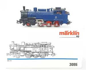 Marklin AC HO 1:87 German DB BR-74 34 STEAM TENDER LOCOMOTIVE Blue Special Ed`90 - Picture 1 of 14