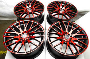 17 Wheels Rim Black Red Honda Accord Civic Toyota Camry Corolla Rav4 Lexus GS300