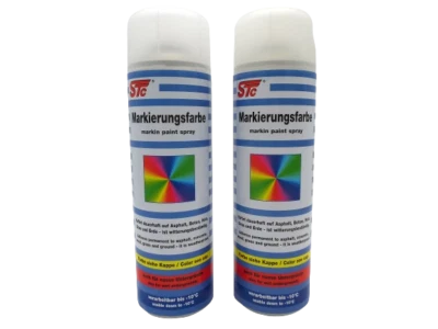 2x 500ml STC Markierungsfarbe Spray in BLAU, Markierungsspray, Farbspray