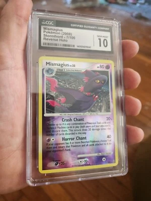 (TOP POP 2) CGC 10 GEM MINT Mismagius 7/100 reverse HOLO Stormfront Pokemon Card - Image 1 of 4