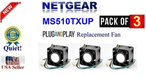 3x Replacement Fans for NETGEAR MS510TXUP - Picture 1 of 7