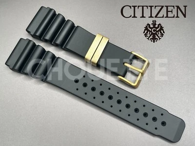 Correa de reloj de goma negra Citizen Aqualand 24 mm OEM JH0004-01E, JH0044-07E Foto 1 de 4