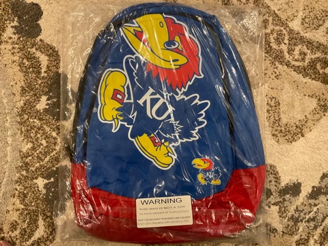 New FOCO NCAA Unisex Core Structured Backpack, Kansas Jayhawks New with tags! Cover