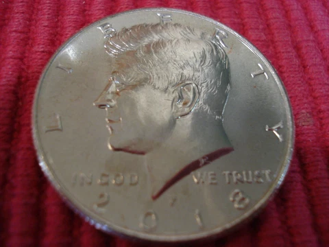 2018 P Kennedy BU Half Dollar From Mint Roll Cover