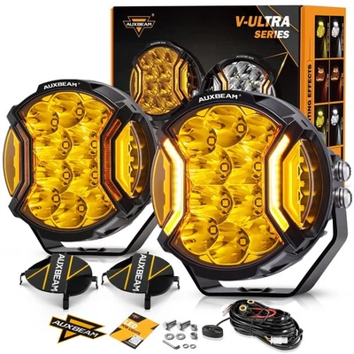 AUXBEAM 5" pulgadas 172W LED luz de conducción punto todoterreno zanja vainas tirador lateral DRL Foto 1 de 4