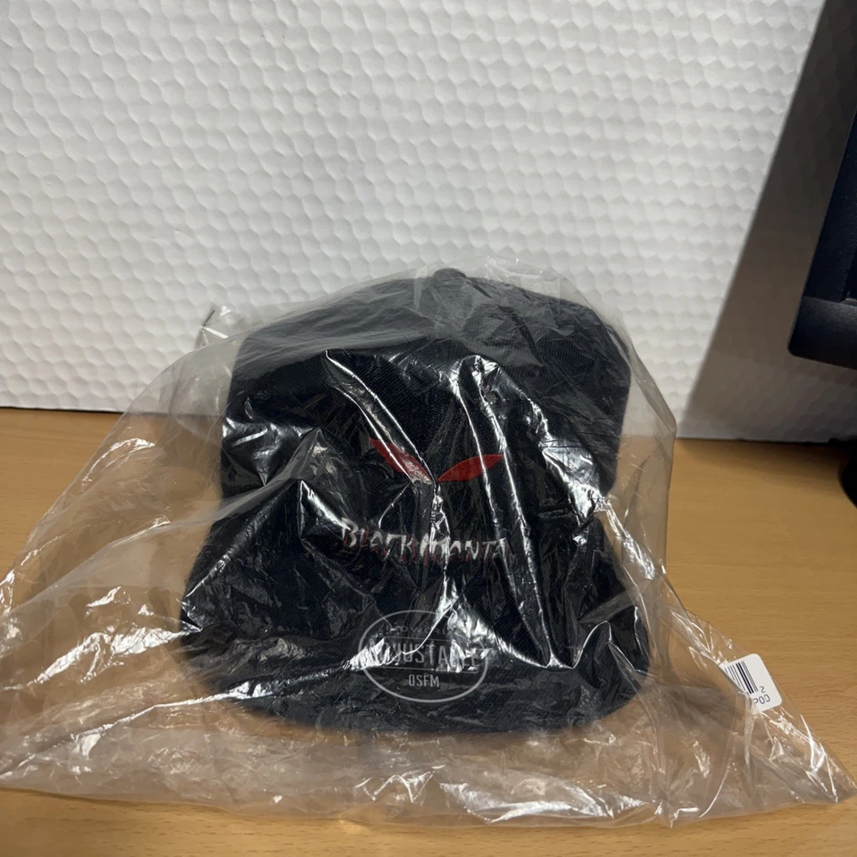 DC Comics Aquaman Black Manta Helmet Text Logo Snapback Hat Cap Flat Bill Retro