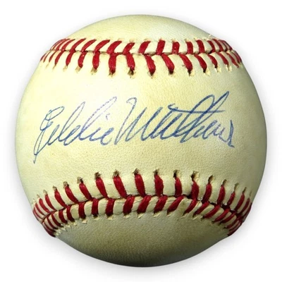 Eddie Mathews Signed Autographed NL Baseball Braves Tigers JSA K75495 - Image 1 of 3