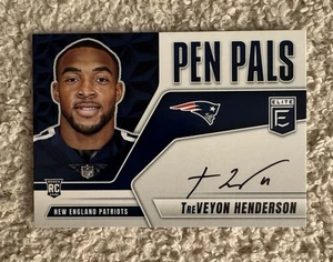 TreVeyon Henderson 2025 Donruss Elite Pen Pals Rookie On Card AUTO Patriots RC - Picture 1 of 2